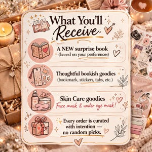 Personalized Blind Date with a Book | Mystery Book Gift | Book Lover Gift | Surprise Book Box | Booktok Gift | Custom Book Pick image 2