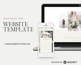 ShowIt Wedding Photographer Website Template: Customizable Design (Digital Download)