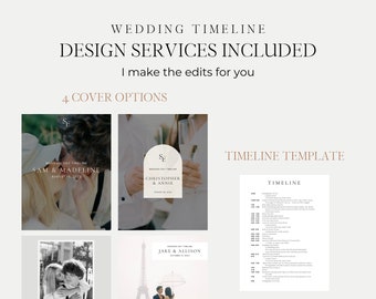 Design Services for Wedding Timeline Template, Timeline for Photographers, Timeline For Wedding Vendors