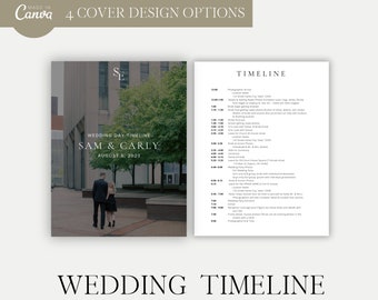 Wedding Timeline Template: Editable Canva Design