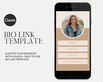 Instagram Bio Link Template: Canva Landing Page (Digital Download)