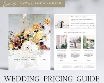 Wedding Photographer Pricing Guide: Canva & Photoshop Template (Digital)