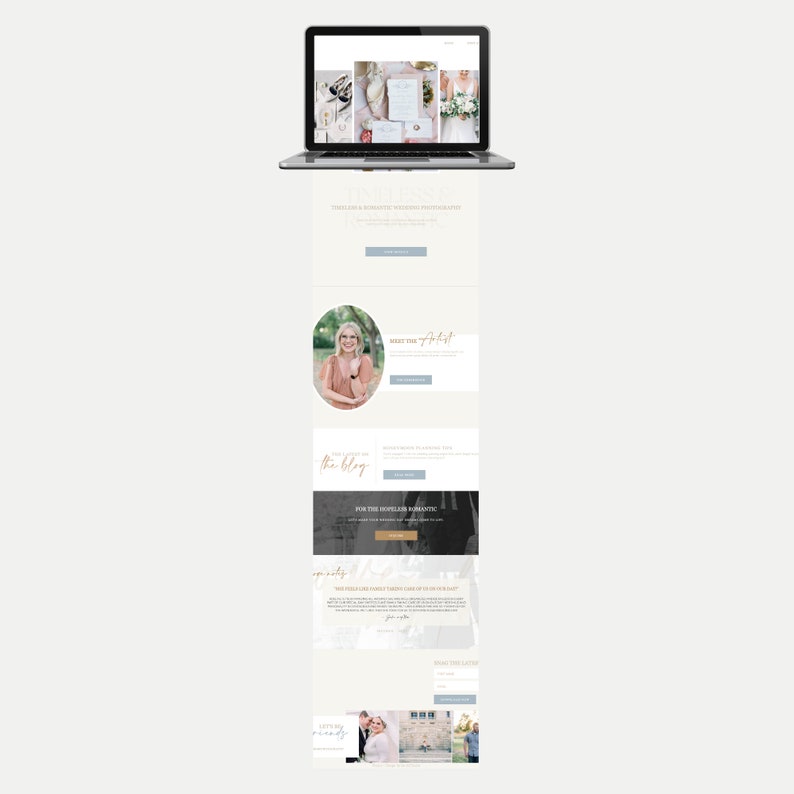 Showit Template for Photographers Wedding Website Website Etsy