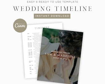 Editable Wedding Timeline Template for Photographers (Canva)