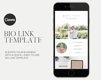 Instagram Bio Link Template: Canva Landing Page Design