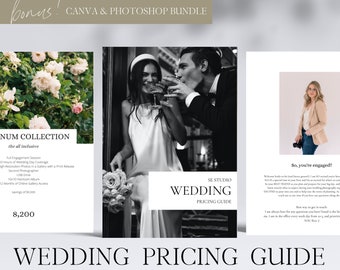Wedding Photographer Pricing Magazine: Canva & Photoshop Template