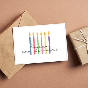 Birthday card - Pastel candles