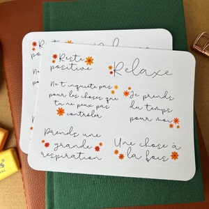 Autocollant Citations fleurs - Planner et Bullet journal stickers- Standard brillant