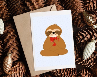 Greeting Card Set - Christmas Sloth