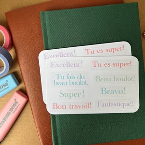 Autocollant Bon travail pastel - Planner et Bullet journal stickers- Standard brillant