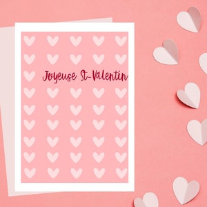 Carte de St-Valentin - Petites cœurs
