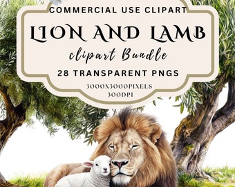 Toile Décorative Chrétienne "Le Lion Et L'agneau" - Jésus, Art Biblique (neuf, Prêt à Accrocher)