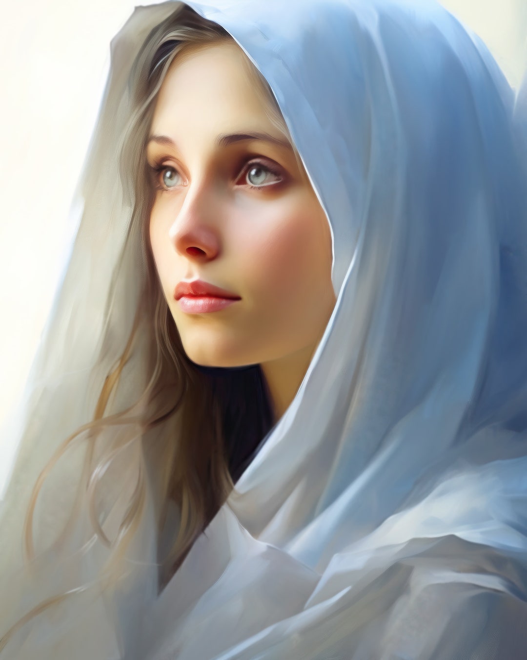 Mary Mother of Jesus, DIGITAL DOWNLOAD for Print, Virgin Mary, Catholic ...