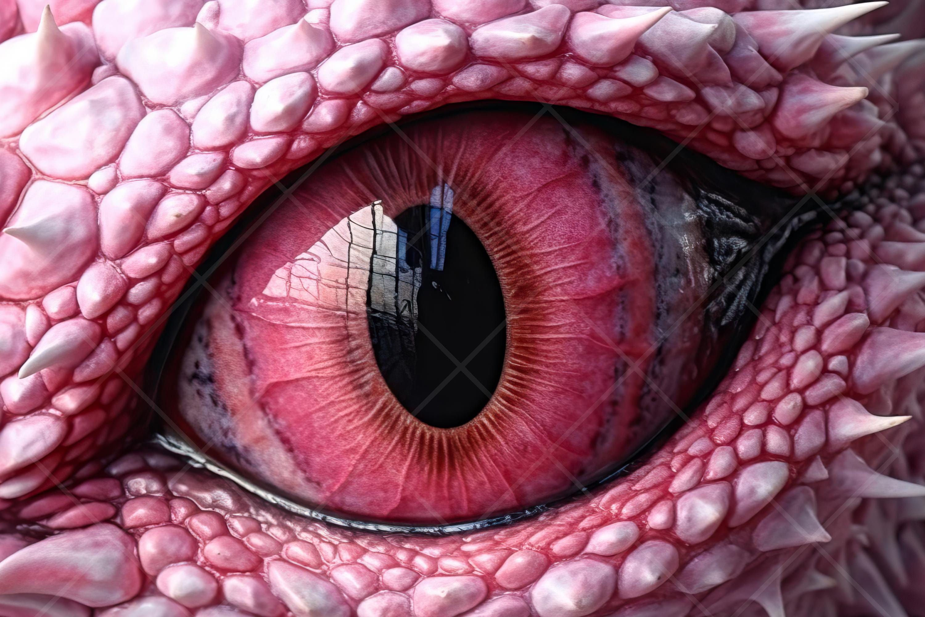 Pink Dragon Eye Wall Art: Fantasy Home Decor (digital Download) - Etsy