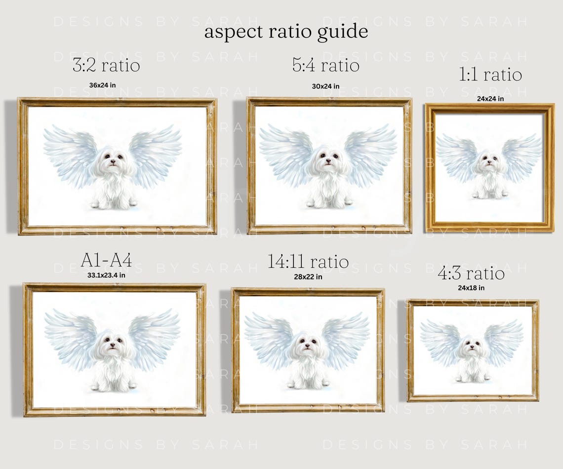 Maltese Dog Angel Wings Print: Pet Loss Memorial Art (digital Download ...