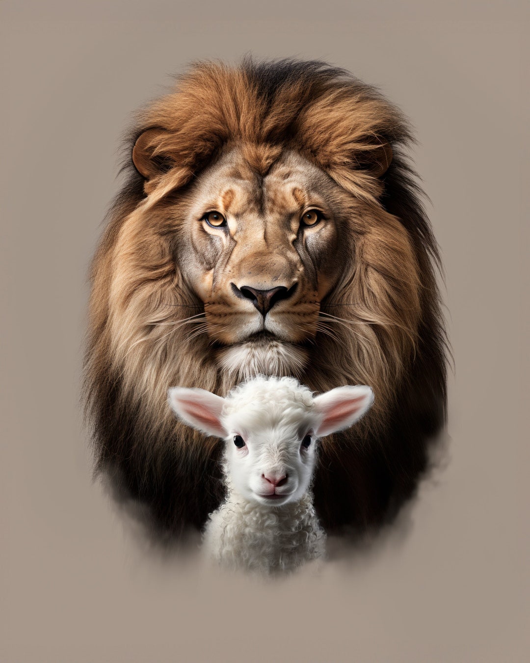 Lion and the Lamb, DIGITAL DOWNLOAD, Tribe of Judah, Lion, Lamb, Christ, Jesus, King, Bible