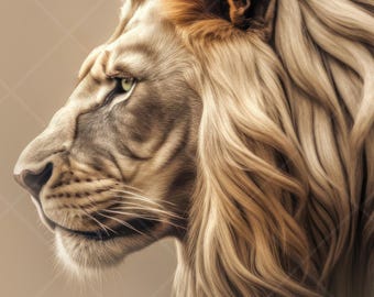 Lion of Judah Print: Christian Home Decor, Inspirational Art (Digital Download)