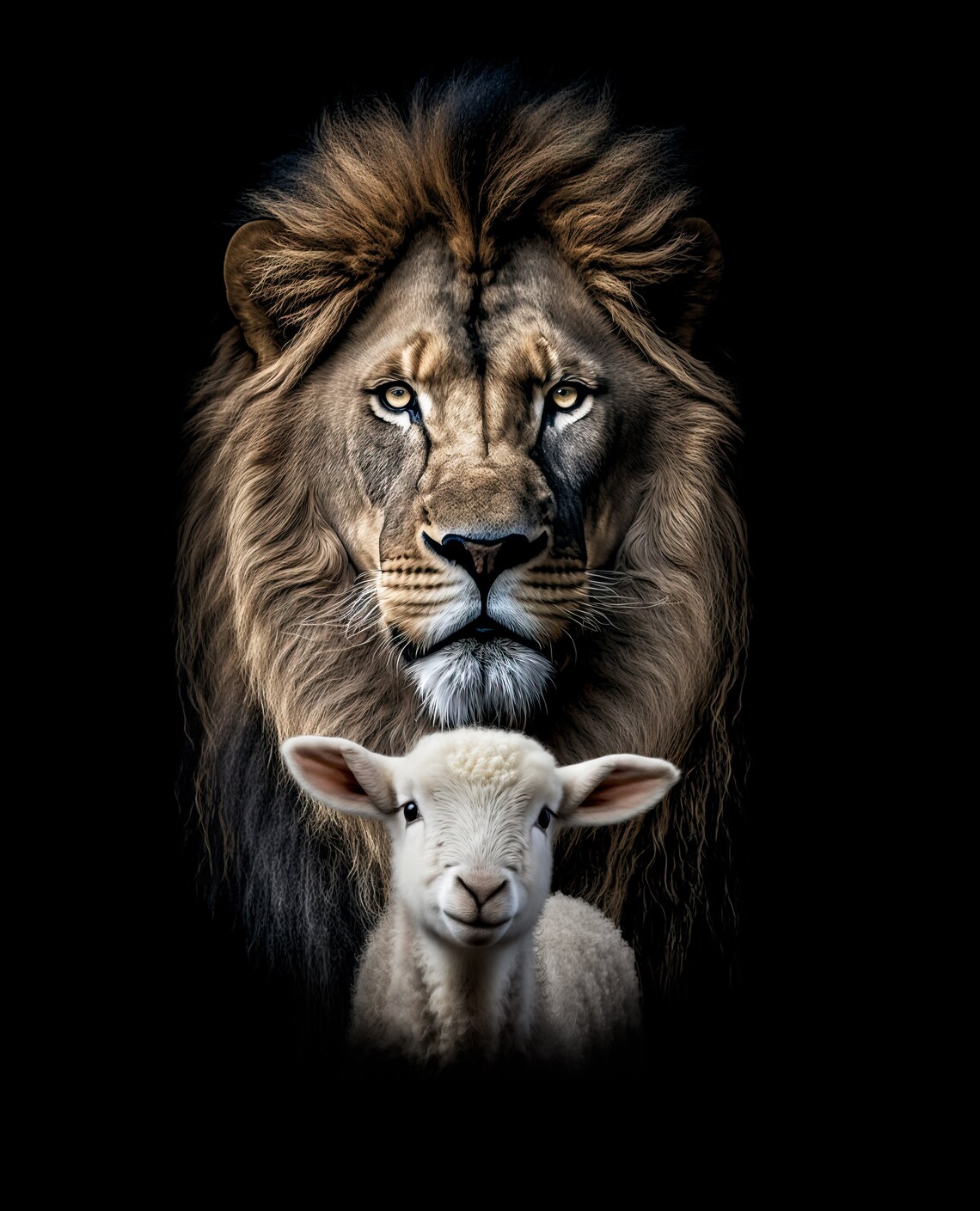 Lion and the Lamb DIGITAL DOWNLOAD Easter Lion Lamb Etsy