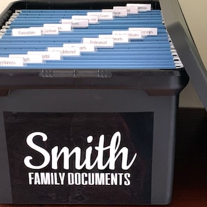 House warming gifts new home , Home Filing System , Home Documents File Box , Household Filing System , Bridal Shower Gift , Home Records