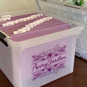 Milestone Tote , Baby Memory Box , Kids Keepsake Box , Organization School Box , baby file box , milestone box , keepsake box , kit