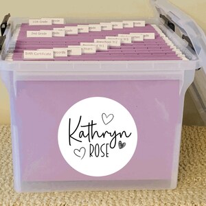 Milestone Tote Kit , Baby Memory Box DIY Kit , Keepsake Box DIY Kit , Kids File Kit , Memorabilia Box , Schoolwork Box , school organization
