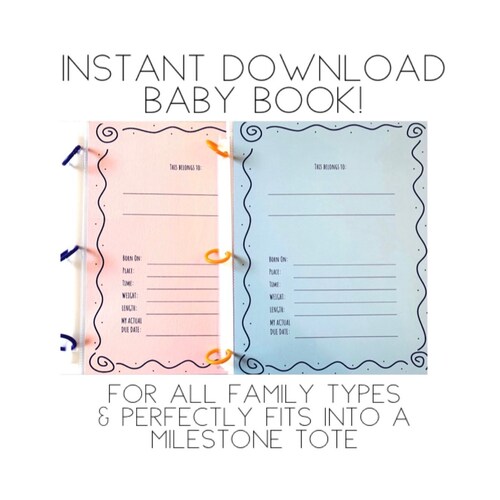 Printable Baby Book // INSTANT DOWNLOAD - Etsy