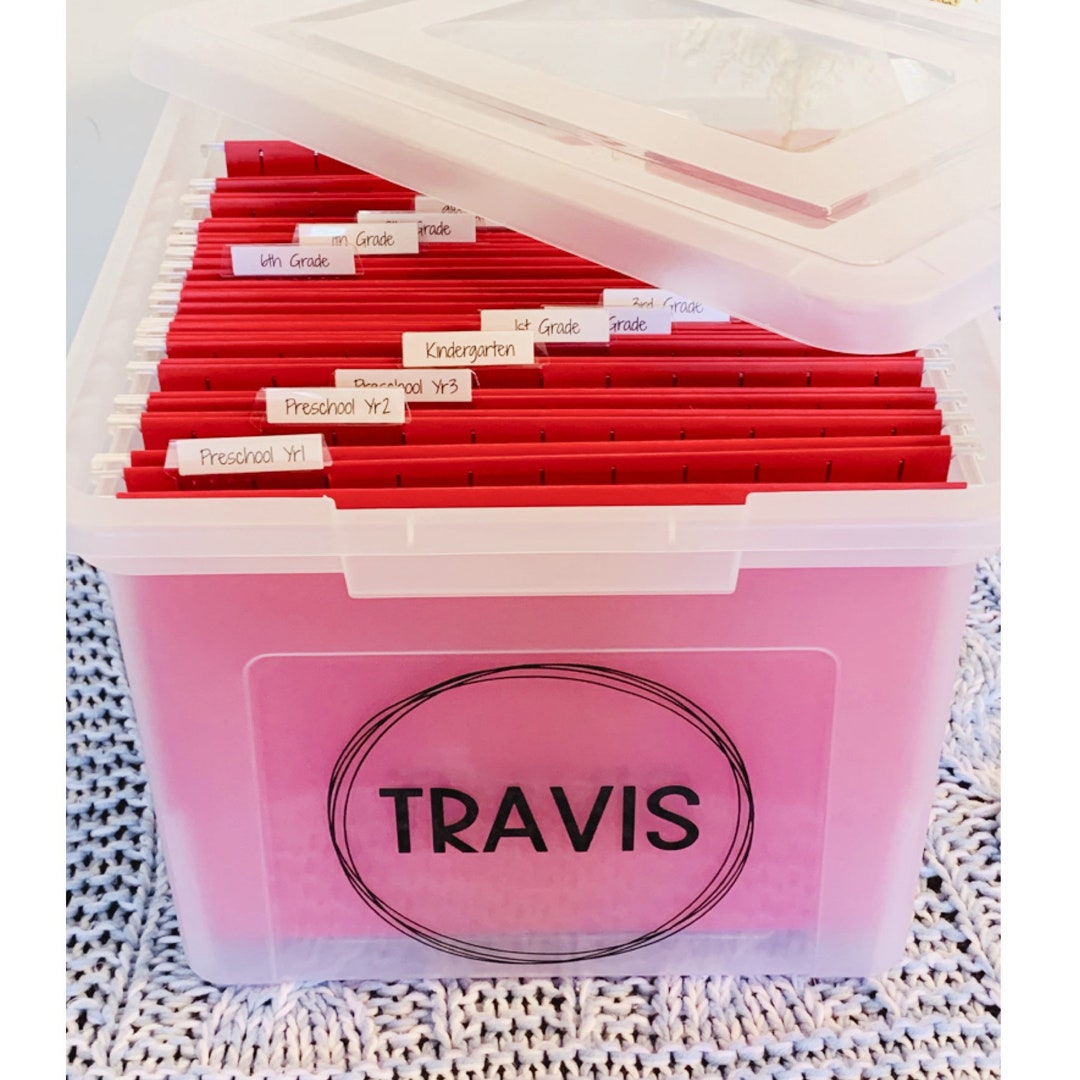 Memory Box Tote Milestone Tote , Memory Box , Personalized Memory Box , School Memory ...