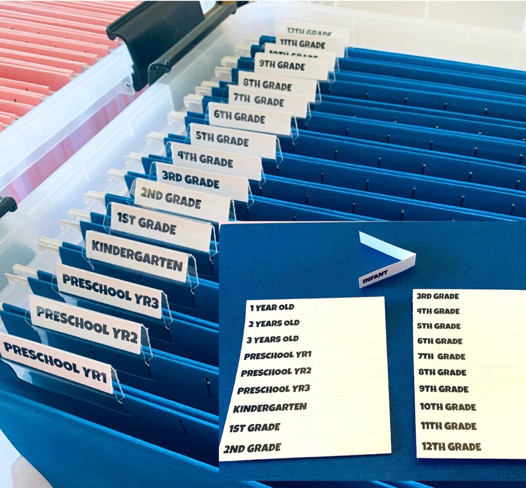 Kids File Box Labels , School Memory Box Labels , Milestone Box Labels ...