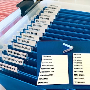 Kids File Box Labels , School Memory Box Labels , Milestone Box Labels , Kids File Bin Labels , Kids Memory Box Labels , Kids Keepsake Box
