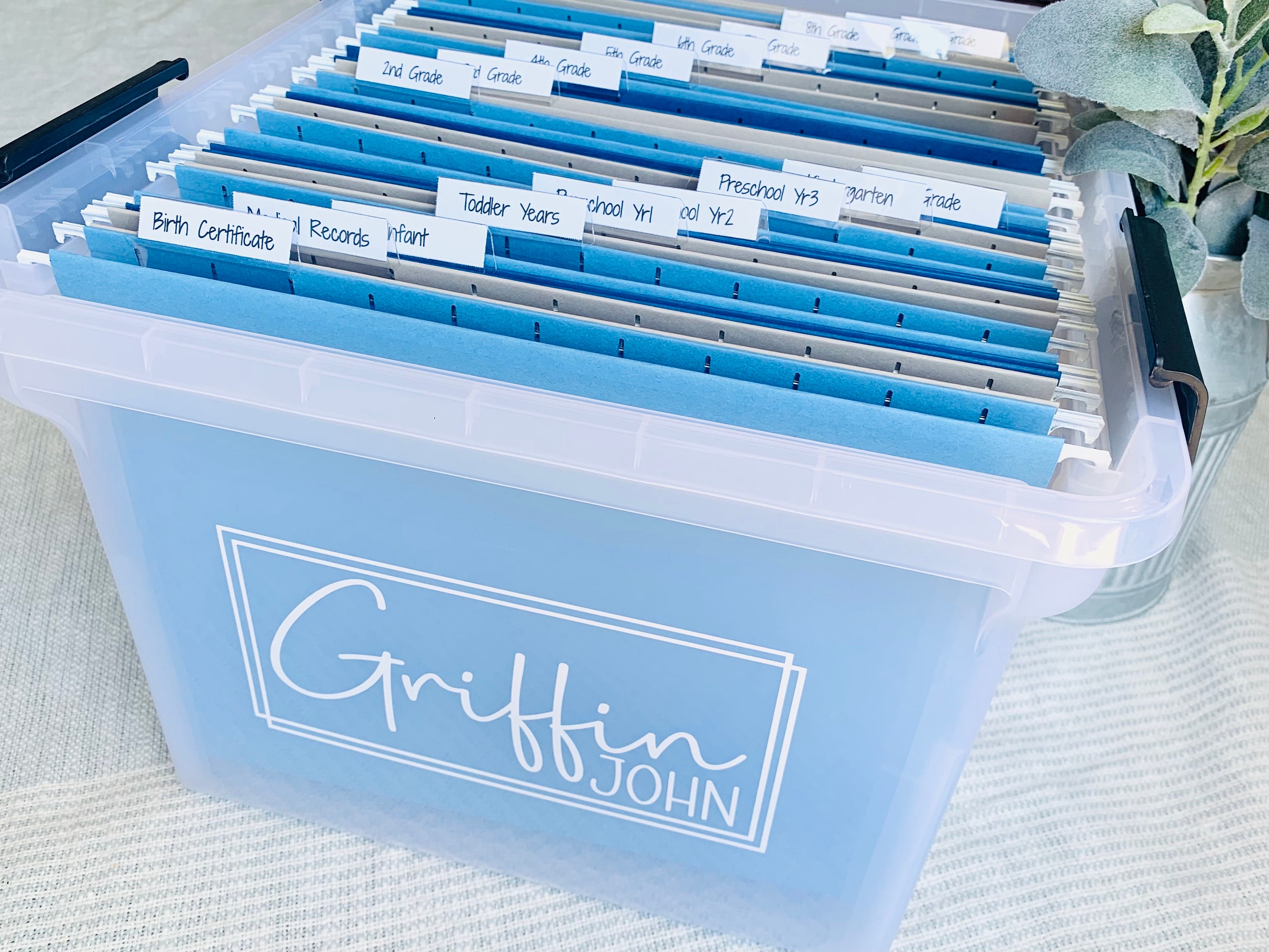Kid File Box Kids File Box , Memory Box , Milestone Tote , School Organization ...