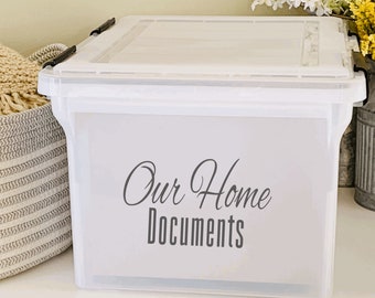Household Filing System , Home Documents File Box , Important Document Organizer , Home Filing , Family Organization Box , Home Records Box