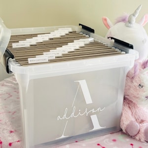 Kids File Box Milestone Tote Memory Box Keepsake Boxes for Kids Milestone Tote Kit Children&#39;s File Box Organization School Box Baby File Box