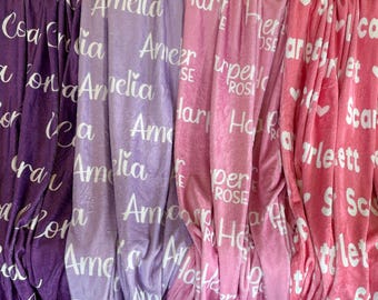 Baby Named Blankets, Custom Little Girl Blankets, Blanket Name Personalized, Personalized Name Blanket, Custom Blanket with Name