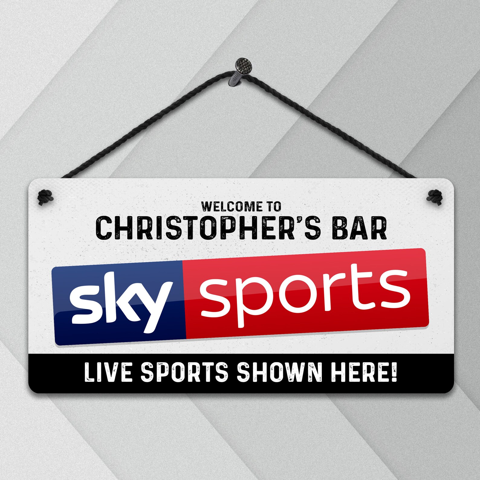 Personalised Hanging Live Sky Sports Bar Sign Metal Plaque Pub Etsy UK