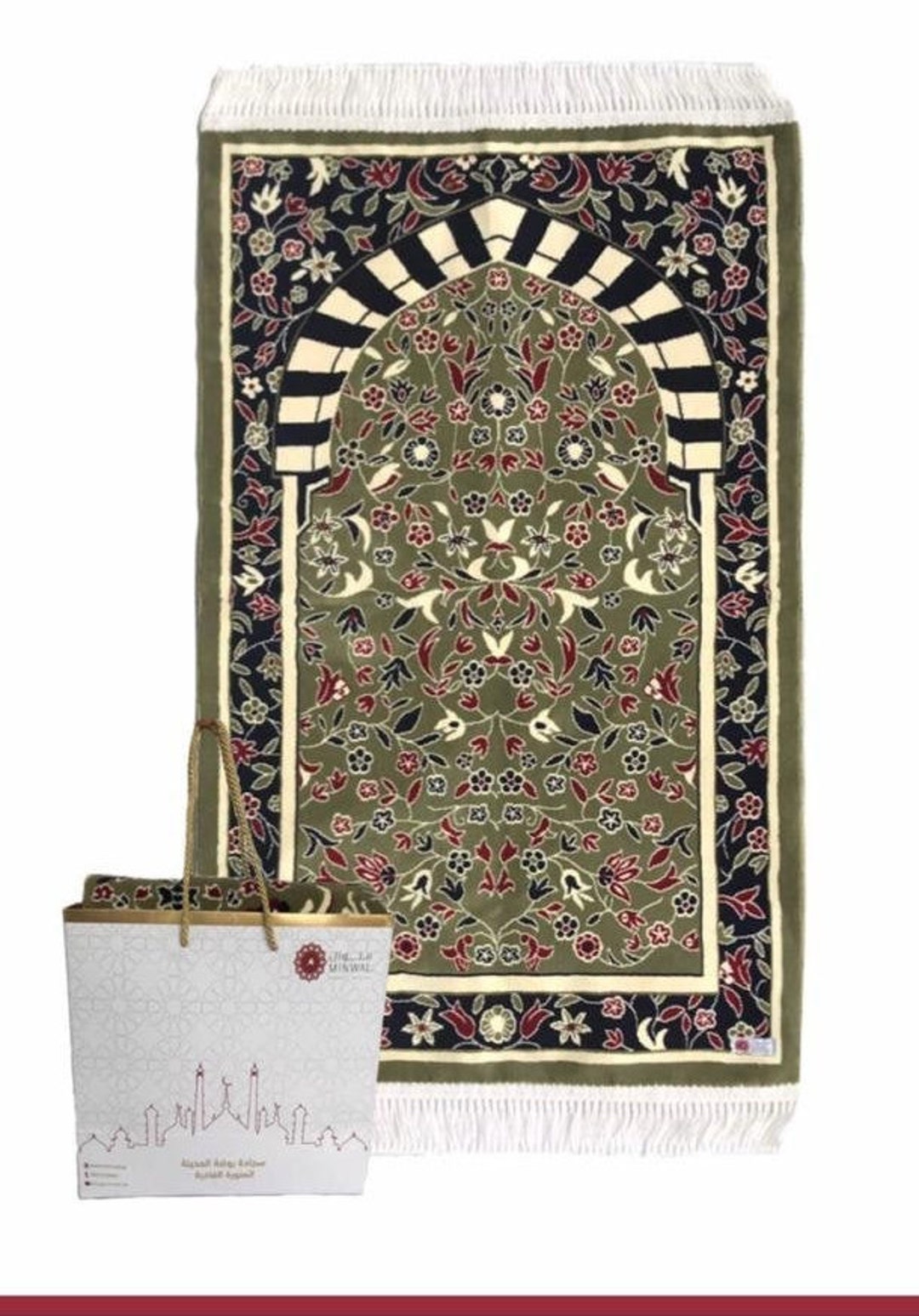 Minwal XL Premium Prayer Mat With Gift Islamic Prayer Mat Gift Etsy