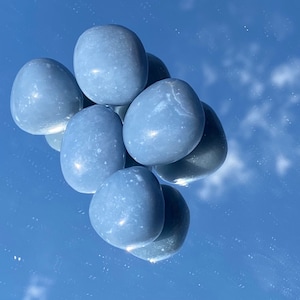 Blue Angelite Tumbled Stone