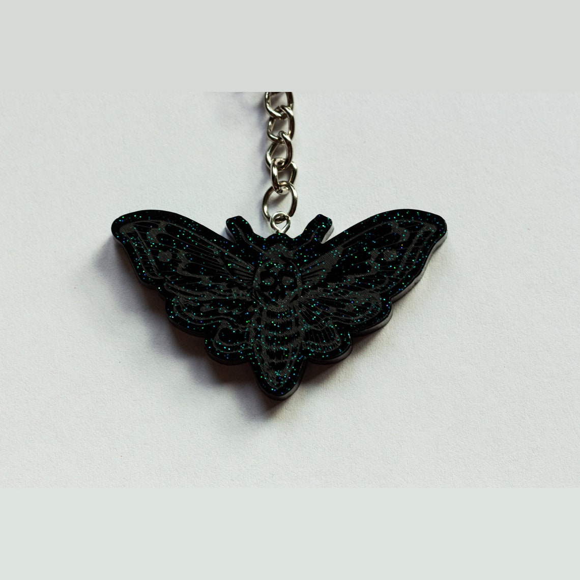 Handmade Edgy Alternative Gothic Moth Keychains Made From Etsy