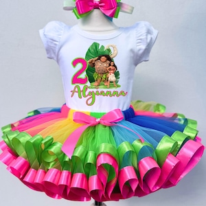 Moana Birthday Tutu Outfit: Personalized Island Girl Costume