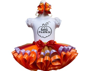 Pumpkin Baby Dress-Pumpkin Girls Outfit-Thanksgiving Baby Dress-Thanksgiving Girls Costume- Halloween Girls Outfit- Halloween Baby Dress