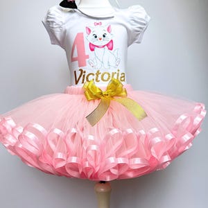 Cat Marie Birthday Outfit-Cat Marie Baby Dress-Cat Marie Tutu Set-Cat Marie Birthday Party Costume-Cat 1st Birthday Outfit-Pink Party