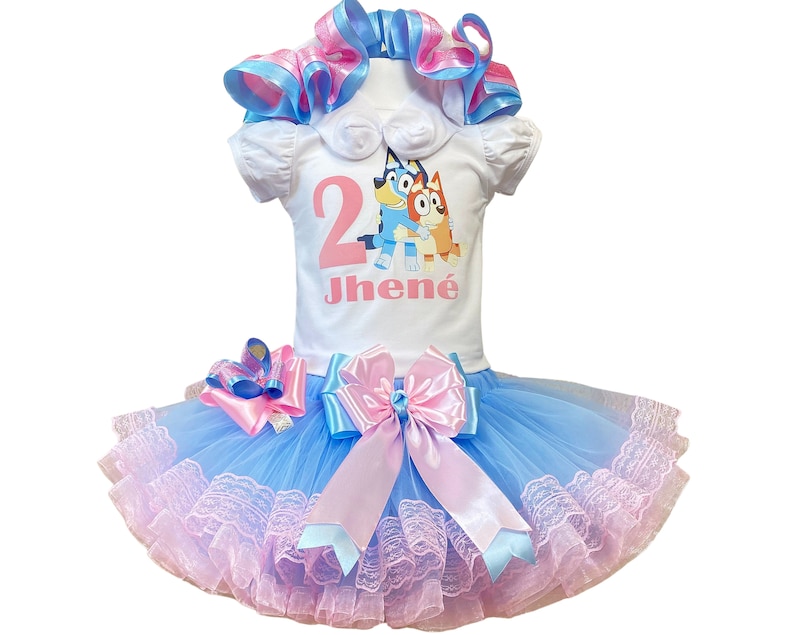Bluey Dog Tutu Setbluey Birthday Outfit Girls Birthday Outfit Etsy