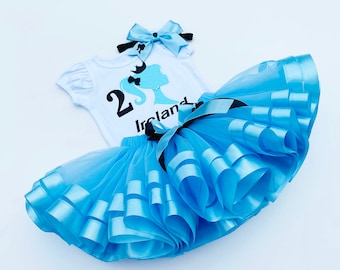 Doll Birthday Outfit-Doll Tutu Set-Doll GirlsTutu Dress-Blue Bithday Girl Outfit-1st Birthday Tutu Set-Doll Tutu Costume