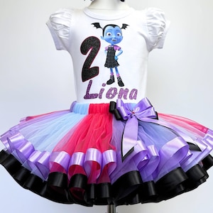 Vampirina Girls Birthday Tutu Outfit: Personalized Party Dress