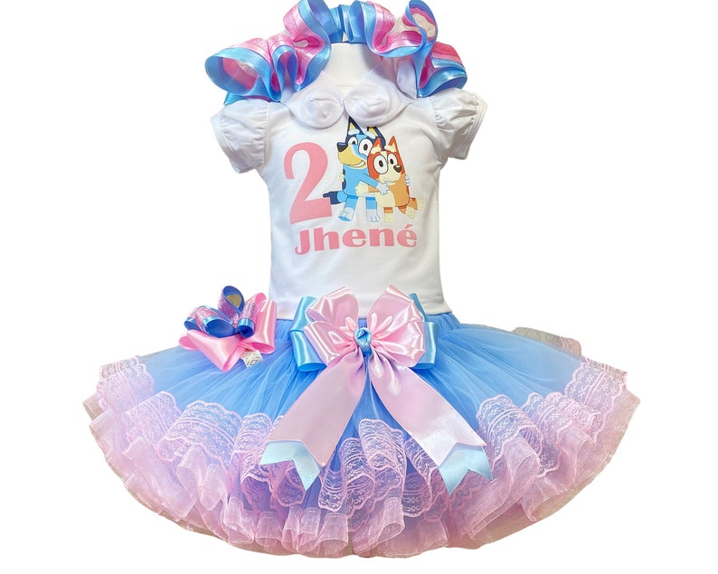 Bluey Dog Tutu Setbluey Birthday Outfit Girls Birthday Outfit Etsy