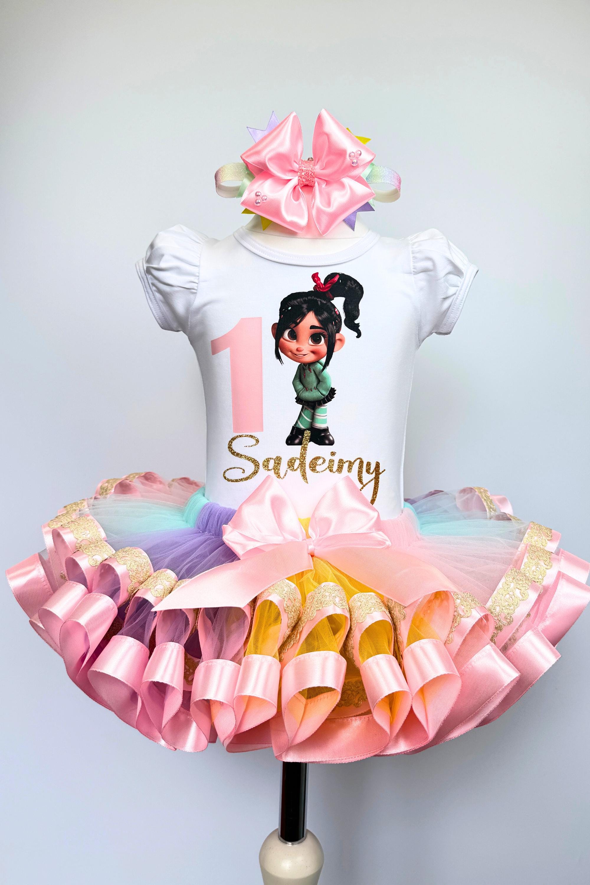 open lace back dress Princess Vanellope Von Schweetz Inspired Skater Dress Large