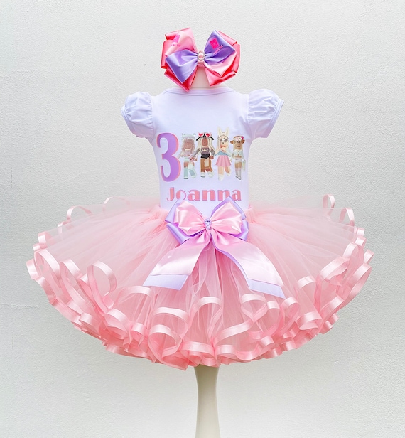 Personalized Roblox Princess Birthday Girls Outfit: Party Costume Set