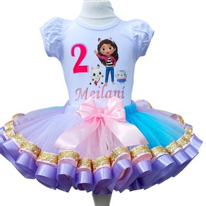 Gabby Birthday Outfit-Gabby Girl Tutu Set-Gabby Rainbow Girls Dress Cakey Birthday Party Dress-Gabby Baby Girls Tutu Dress