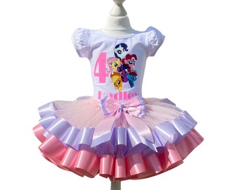 Pony Birthday Girls Outfit-Pony Tutu Set-Pink Pony Girls Dress Birthday Party-1st Baby Girls Birthday Outfit