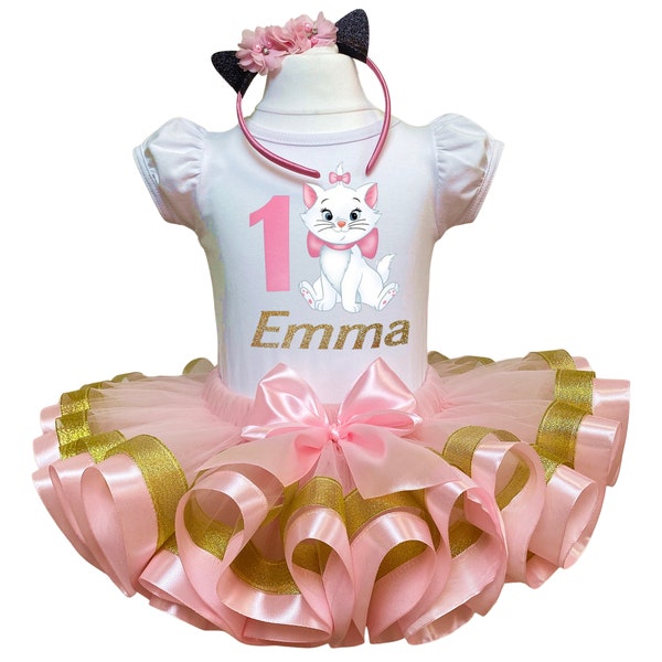 Cat Marie Birthday Outfit-Cat Marie Baby Dress-Cat Marie Tutu Set-Cat Marie Birthday Party Costume