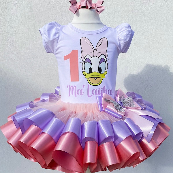 Daisy Birthday Outfit-Daisy Birthday Girls Dress-Daisy Tutu Set-Daisy Birthday Party-Daisy Birthday Treme-Daisy Shirt